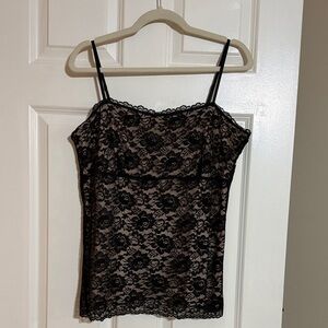 New York & Company Black Lace Camisole